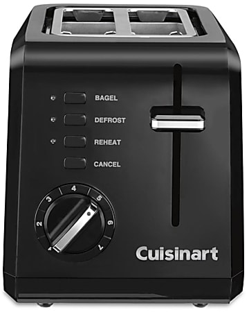 Cuisinart Compact 4 Slice Wide Slot Toaster Silver - Office Depot