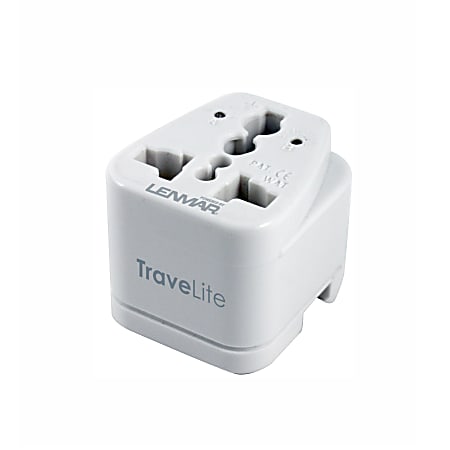 Lenmar TraveLite Ultra Compact All-In-One Travel Adapter, White,