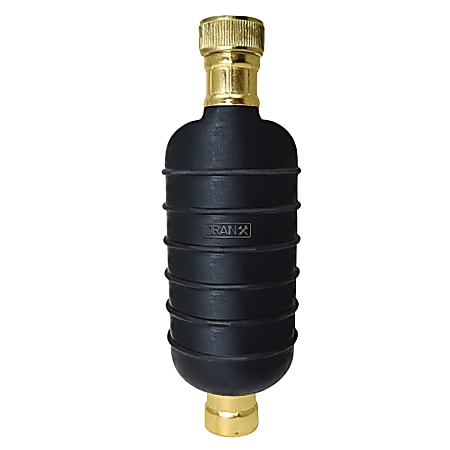 DrainX® Hydro-Pressure Dual-Valve Drain-Cleaning Bladder, Fits 4” To 6” Drainpipes, Black