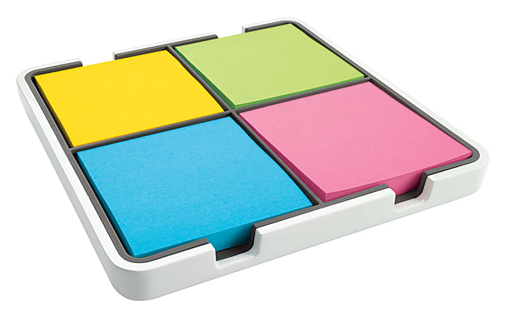 Post-it® Super Sticky Notes — Evernote® Collection, 3" x 3", Assorted Colors, 90 Sheets Per Pad, 4 Pads Per Pack