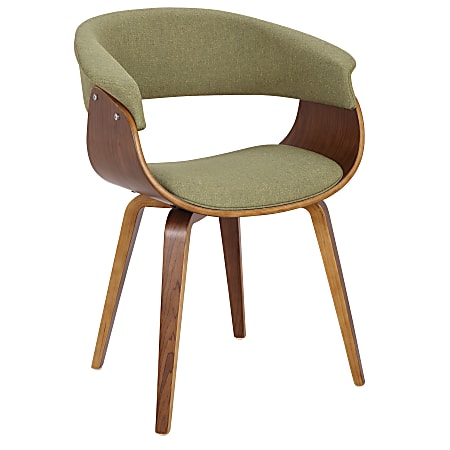 LumiSource Vintage Mod Chair, Walnut/Green
