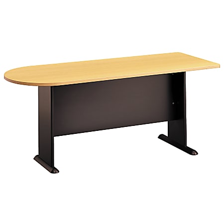 Bush Business Furniture Office Advantage Universal Freestanding Peninsula, 72"W, Beech/Slate, Standard Delivery