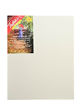 Fredrix Blue Label Ultra-Smooth Pre-Stretched Artist Canvases, 12" x 16" x 11/16", Pack Of 2