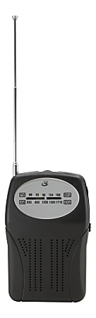 GPX Portable AMFM Radio R116B - Office Depot