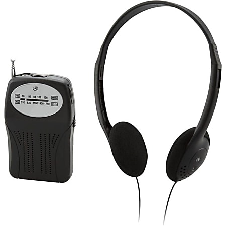 GPX Portable AMFM Radio R116B - Office Depot