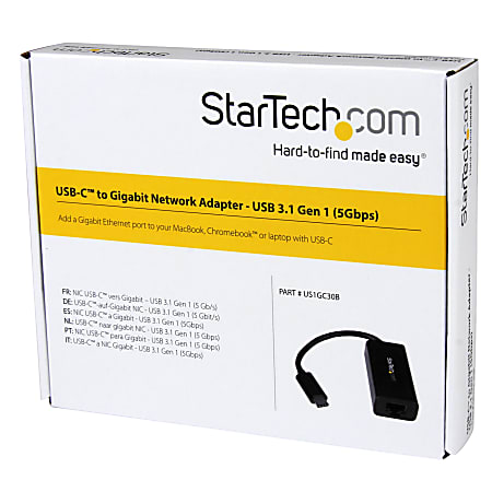 StarTech.com USB-C to Ethernet Adapter, Gigabit Network Adapter