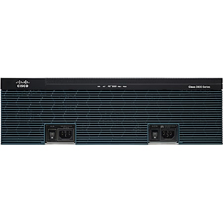 Cisco 3925 Integrated Service Router - 3 Ports - Management Port - 13 - 1 GB - Gigabit Ethernet - 3U - Rack-mountable