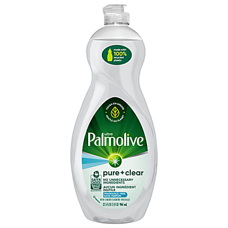 Palmolive Pure and Clear Ultra Dish Soap, Fragrance-free, 32.5 Oz, Clear, 1 Each