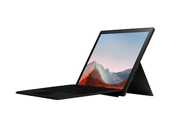 Microsoft Surface Pro 7+ Tablet - 12.3" - Intel Core i7 11th Gen i7-1165G7 Quad-core 2.80 GHz - 16 GB RAM - 256 GB SSD - Windows 10 Pro - Matte Black  - 2736 x 1824  - 5 Megapixel Front Camera - 15 Hour Maximum Battery