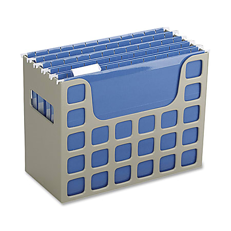 Esselte Oxford Techfile Hanging File Bin, Letter Size, Putty