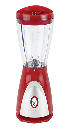 GNBI Personal Blender, 14 Oz Cup With Travel Lid, 11 1/2" X 3 3/4" X 3 3/4", Red