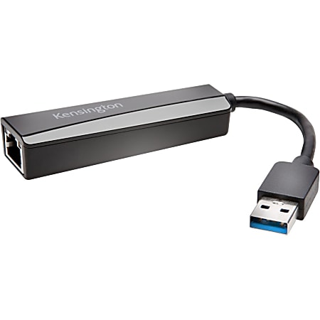 Kensington UA0000E - Network adapter - USB 3.0 - Gigabit Ethernet x 1 - black
