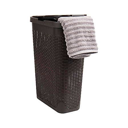 Tall black laundry basket on sale