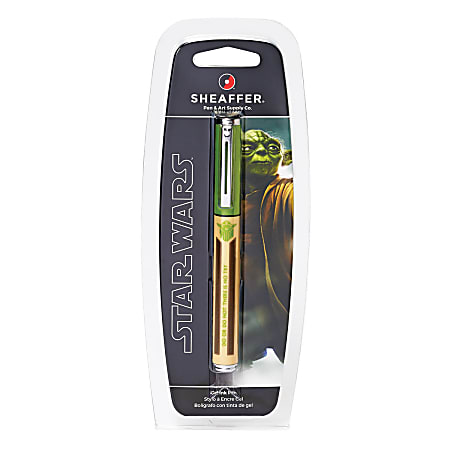 Sheaffer® Star Wars Gel Rollerball Pen, Medium Point, 0.7 mm, Yoda Design Barrel, Black Ink