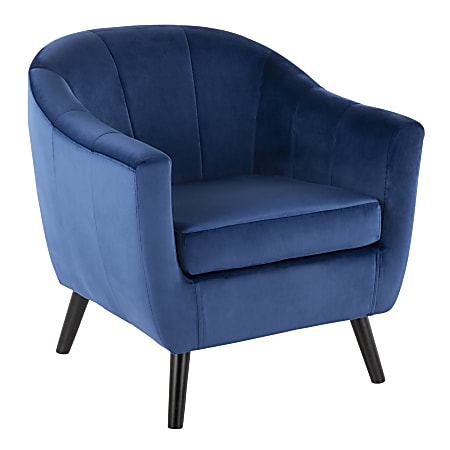 LumiSource Rockwell Contemporary Accent Chair, Black/Blue