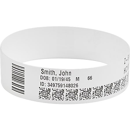 Zebra Wristband Polypropylene 1 x 11in Direct Thermal Zebra