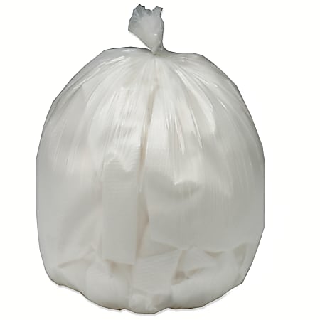SKILCRAFT Trash Bags, 34 gal, 32"H x 44"W, Clear, 100 Bags (AbilityOne NSN1506256)