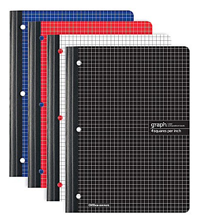 Office Depot® Brand Composition Notebook, 8 1/2" x 11", Quadrille Ruled, 80 Sheets, Assorted Colors