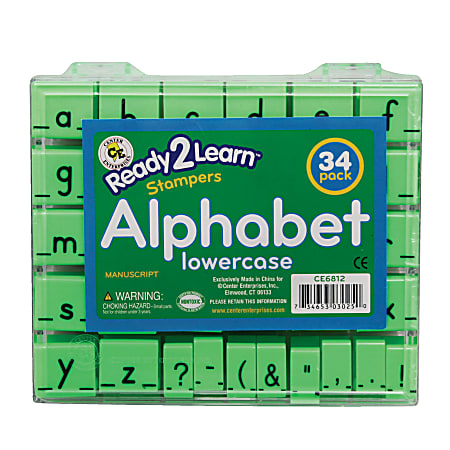 Ready 2 Learn® Manuscript Alphabet Stamps Set, Lowercase, 1"