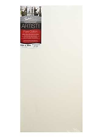 Fredrix Red Label Stretched Cotton Canvas, 15" x 30" x 11/16"