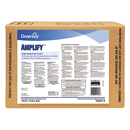Diversey™ Amplify™ High Solids Floor Finish, Light Scent, 640 Oz Box