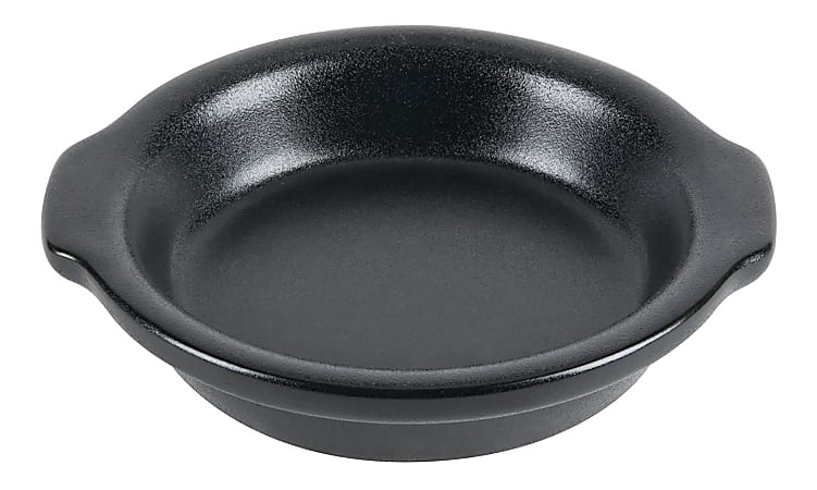 Foundry™ Ceramic Round Au Gratin Dishes, 7 Oz, Black, Pack Of 24 Dishes