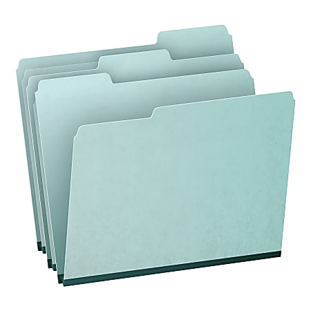 Pendaflex® 1/3-Cut Pressboard Tab Folders, Letter Size, Blue,