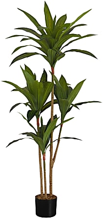 Monarch Specialties Neli 51-1/4”H Artificial Plant With Pot, 51-1/4”H x 23-1/2”W x 23-1/2"D, Green