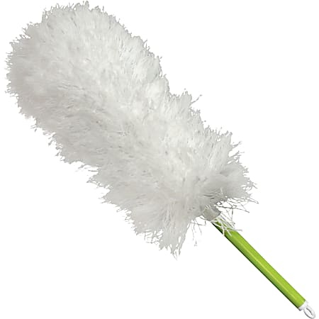 Impact Microfiber Hand Duster - 16" Overall Length - 1 Each - Green, White