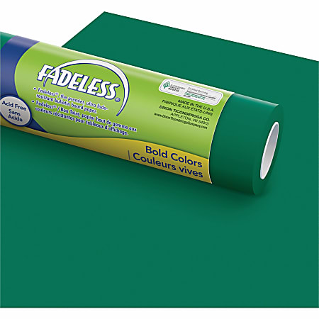 Pacon Fadeless Art Paper Roll 48 x 50 Emerald Green Office Depot