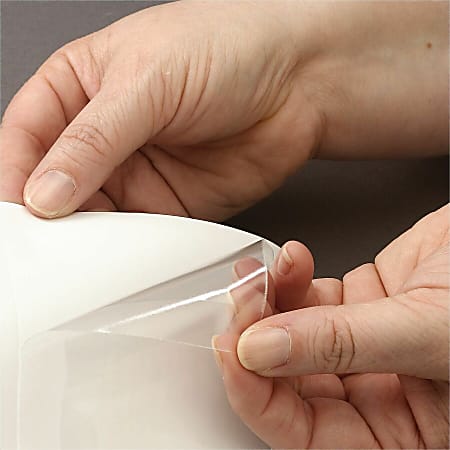 Smead® Self-Adhesive Poly USB Flash Drive Pockets, 2" x 3 9/16", Clear, Pack Of 6