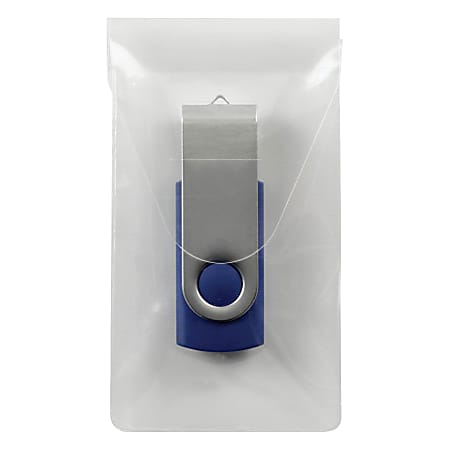 Smead Self-Adhesive USB Flash Drive Pocket - Poly - Clear Smead Self-Adhesive USB Flash Drive Pocket - Poly - Clear