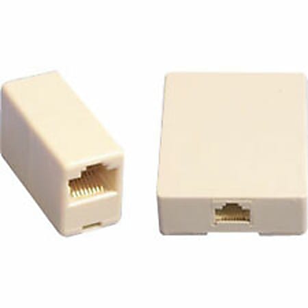 APC CAT 5 INLINE COUPLER, RJ45 FEMALE TO FEMALE, STRAIGHT THROUGH, WHITE - 1 - 1 x RJ-45 Female, 1 x RJ-45 Female - White