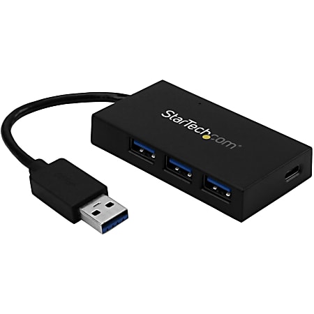 StarTech.com 4 Port USB 3.0 Hub - USB Type-A to 1x USB-C & 3x USB-A SuperSpeed 5Gbps - USB Bus Powered - HB30A3A1CFB