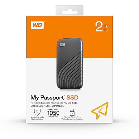 WD My Passport Portable SSD 2TB Gray - Office Depot