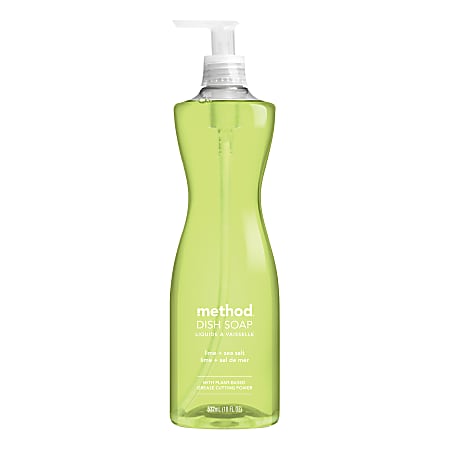 Method™ Dishwashing Soap Pump Bottle, Lime & Sea Salt Scent, 18 Oz Bottle