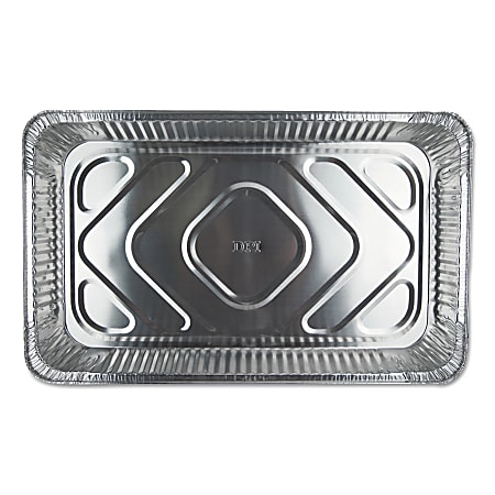Durable Packaging Aluminum Steam Table Pans, 10.8 Qt, Silver, Pack Of 50 Pans