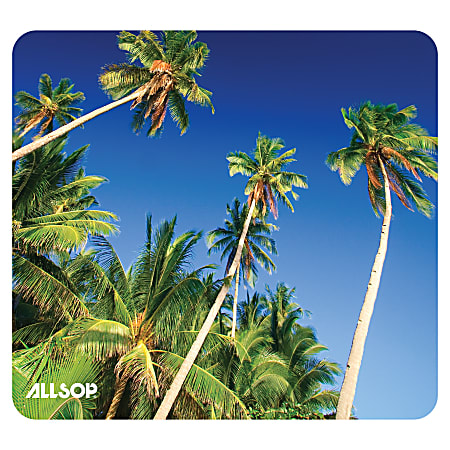 Allsop® Naturesmart™ Mouse Pad, 8.5" x 8", Palm Trees, Blue/Green