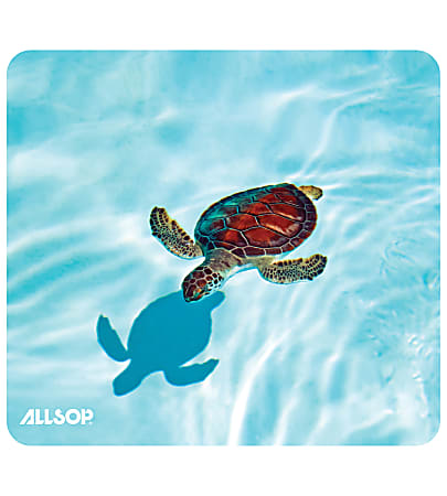 Allsop® Naturesmart™ Mouse Pad, 8.5" x 8", Turtle, Blue