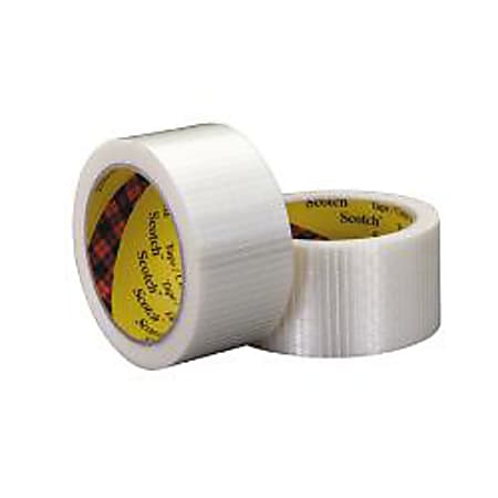 3M® 8959 Bi-Directional Strapping Tape, 2" x 55 Yd., Clear, Case Of 3