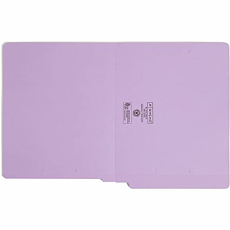 Smead Color End Tab Folders Straight Cut Letter Size Lavender Box Of ...