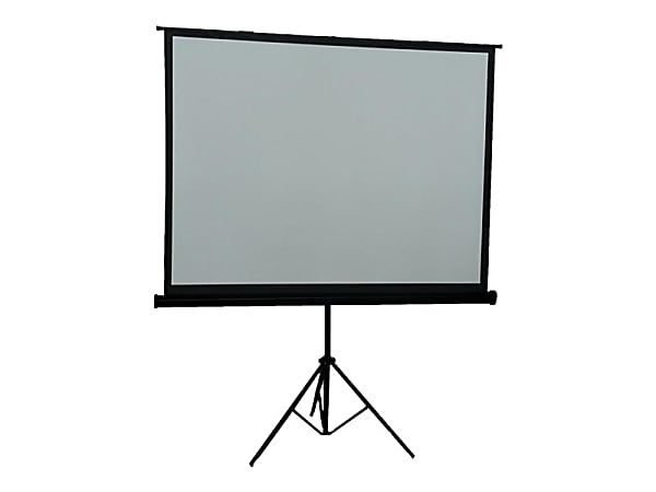 Inland Portable Projection Screen - Projection screen - 84" (83.9 in) - 4:3 - Matte White - black