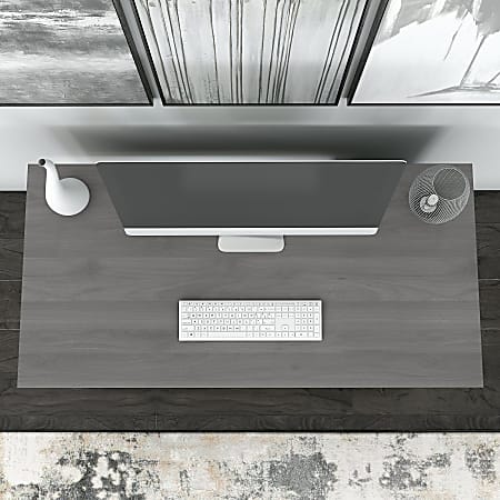 Bush Furniture Madison Avenue Writing Desk with Storage Cubby Modern Gray 48W