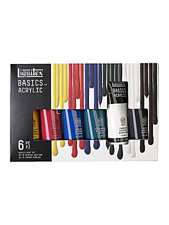 Liquitex Basics Acrylic Color Introductory Assortment, 0.75 Oz, Assorted Colors, Set Of 6