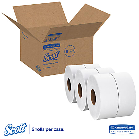 Scott JRT Jumbo Roll 1 Ply Toilet Paper 4000 Per Roll Pack Of 6 Rolls ...