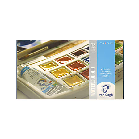 Van Gogh Watercolor Pocket Box, 5" x 4" x 3/4", Set Of 12