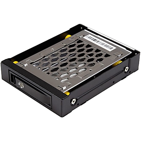 StarTech.com 2.5 SATA Drive Hot Swap Bay for 3.5" Front Bay - 2.5in SATA SSD/HDD Hard Drive Rack - Anti-Vibration - Mobile Rac