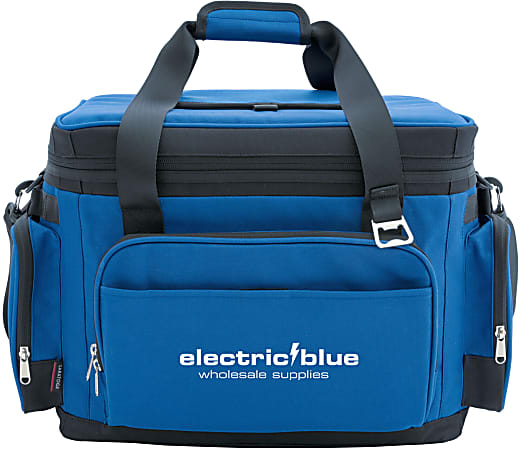 Custom Saratoga 24-Can Cooler Bag, 12" x 15", Blue