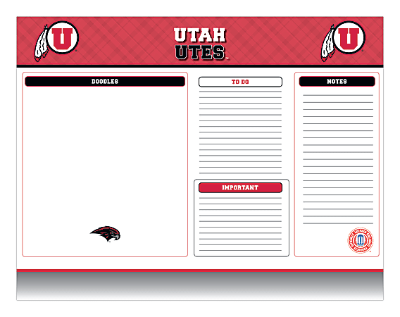 Markings by C.R. Gibson® Desk Notepad, 17" x 22", Utah Utes