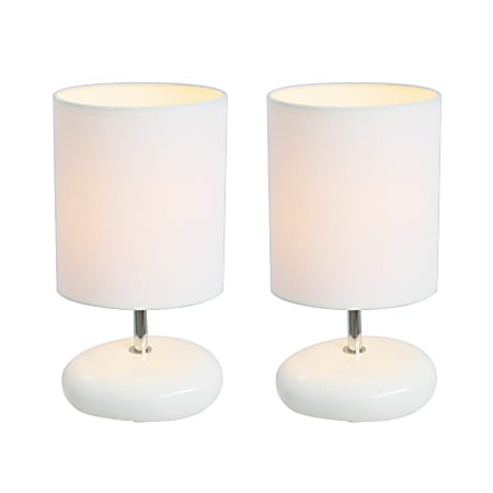 Small white 2024 bedside table lamps